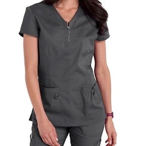 Koi Stretch Mackenzie Steel Scrub Top Set